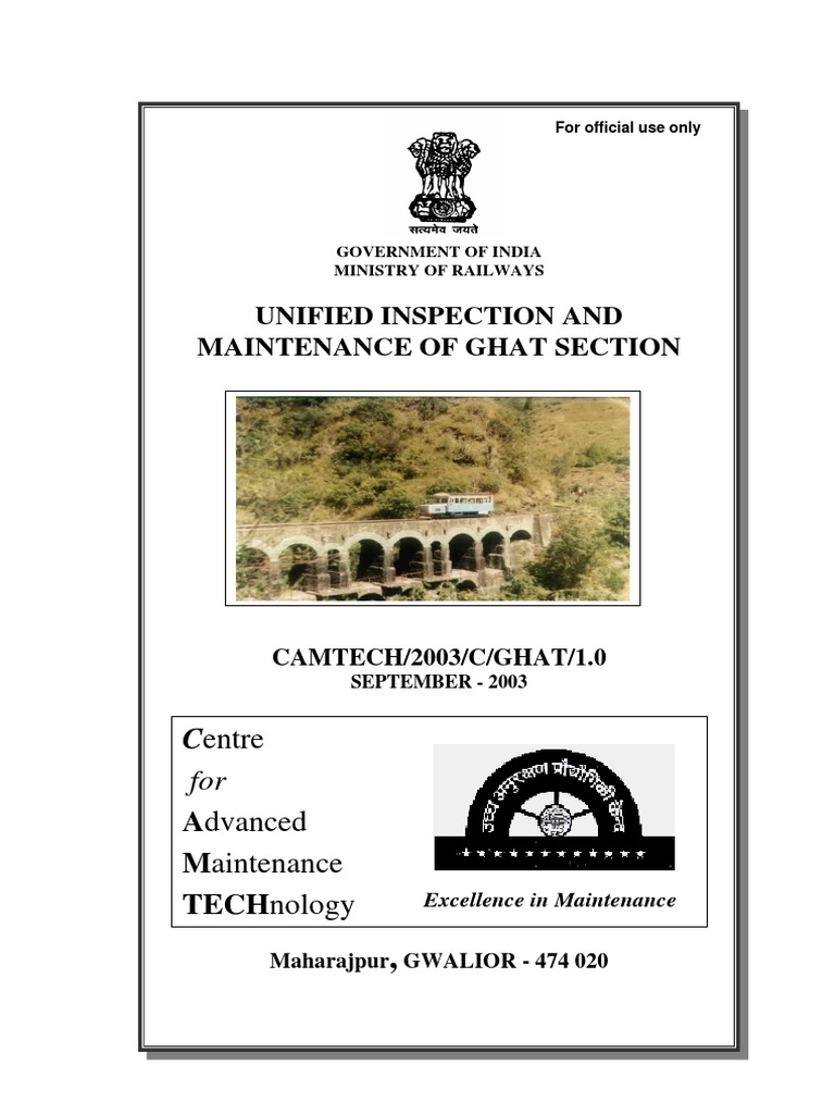 Unified Maintenance of Ghat Sections | PDF | Civil Engineering | Rail ...