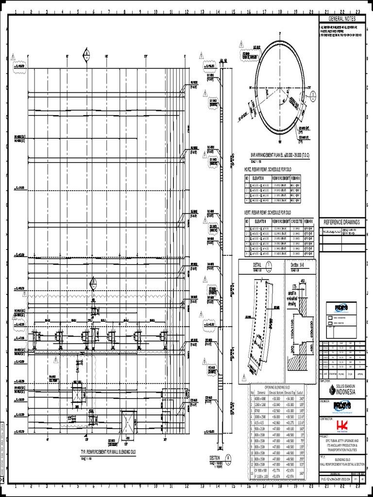 Wall Reinforcement Plan for Silo | PDF | Building Engineering ...