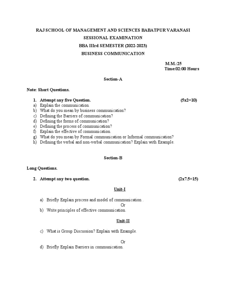Bba 3rd sem business communication pdf