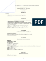 The Petroleum and Natural Gas Regulatory Board Act, 2006 - Arrangement of Sections