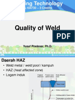 YP-WT 09 - Quality of Weld