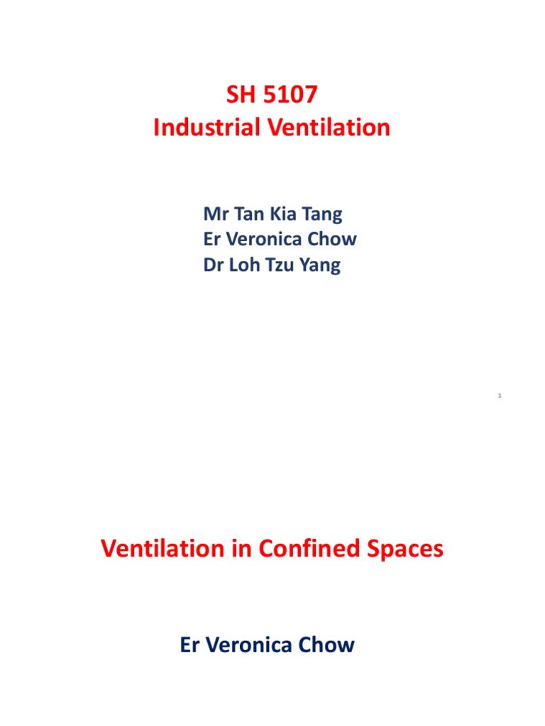 Ventilation Requirements and Hazards in Confined Spaces PDF Physical Sciences Materials