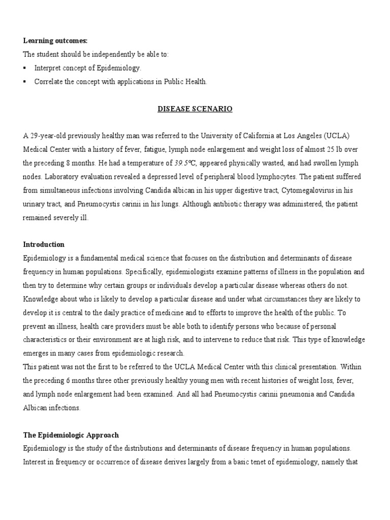 An Introduction to Epidemiology Through a Case Study of Early HIV/AIDS