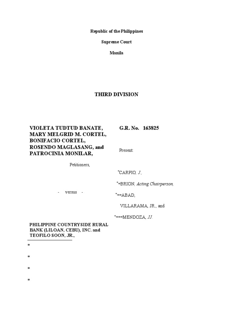 Supreme Court of the Philippines Rules in Favor of Rural Bank in