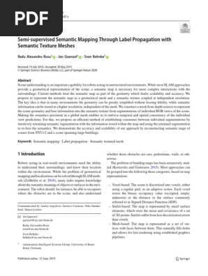 Semi-supervised Semantic Mapping Through