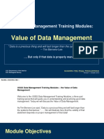 Value of Data Management