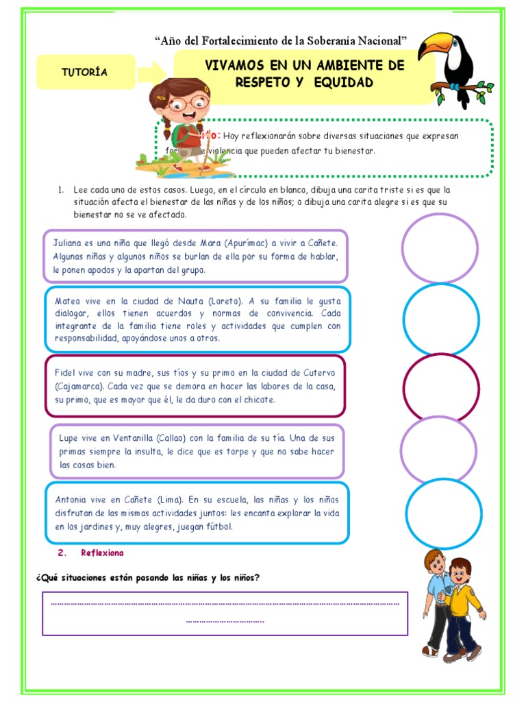 Act-jueves-tutoría-Vivamos en Un Ambiente de Respeto y Equidad | PDF ...