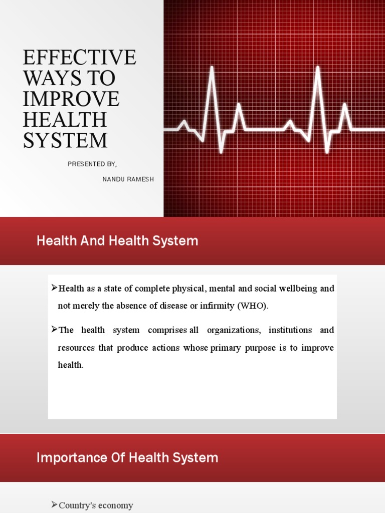 presentation on ways to improve health system