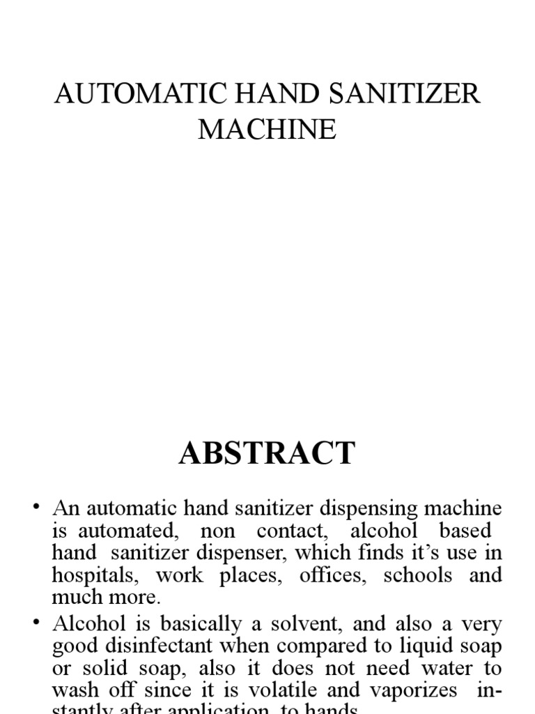 AUTOMATIC HAND SANITIZER MACHINE PDF