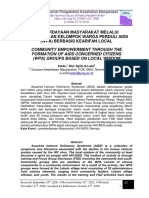 Pemberdayaan Masyarakat Melalui Pembentukan Kelompok Warga Perduli Aids (Wpa) Berbasis Kearifan Local