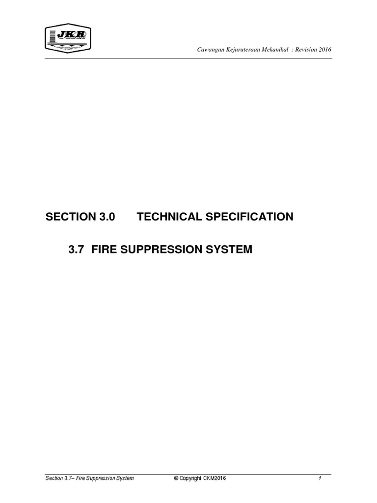 Section 3.7 Fire Supression System 2016 | Download Free PDF | Pipe ...
