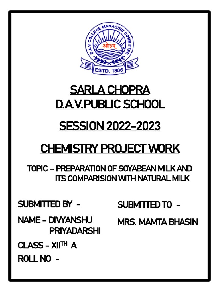 Analysis of the Preparation of Soybean Milk and its Comparison to