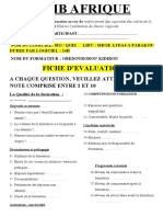 Fiche D'evaluation Sig - Qgis Acib