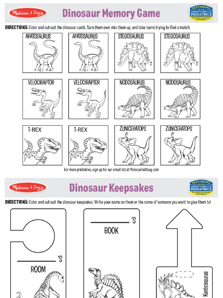 Printable Dinosaurs All | PDF