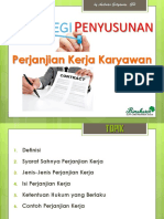 Materi Strategi Penyusunan Perjanjian Kerja Karyawan