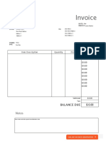 Invoice for Client Name