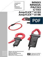 Chauvin Arnoux Current Sensors - User's Manual