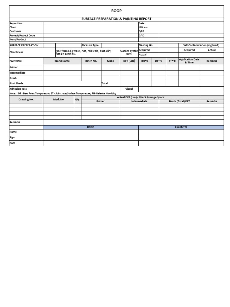 Blasting and Painting Inspection Report | PDF | Building Engineering ...