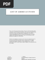 List of American Foods