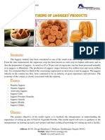 Manufacturing of Jaggery Products: Reference Purpose Only)