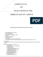Lessen Plan Complication of III Stage of Labour