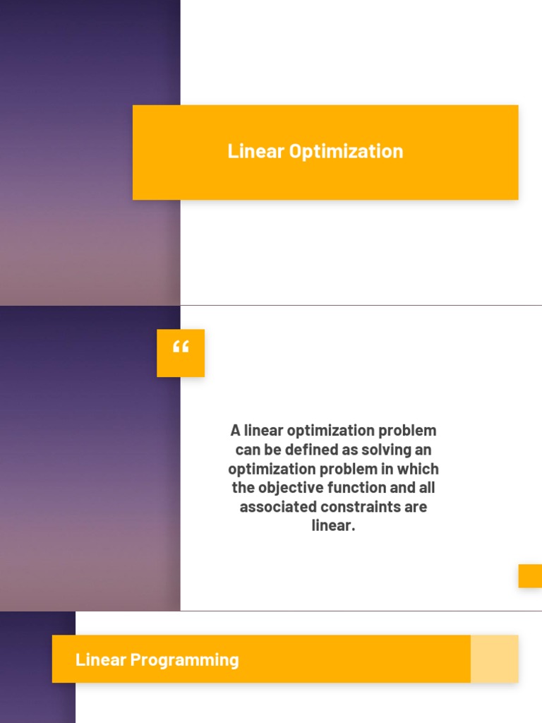 3-Linear Optimization | PDF | Linear Programming | Mathematical ...