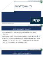 Week 3 - Systems of Linear Inequalities