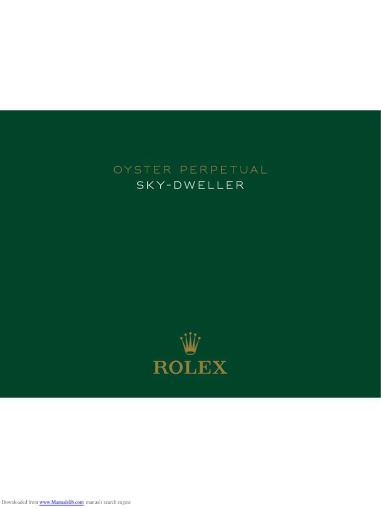 Oyster Perpetual Skydweller Pdf Watch Horology