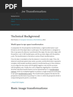 Perspective Transformation: Technical Background