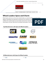 Wheel Loaders Specs and Charts