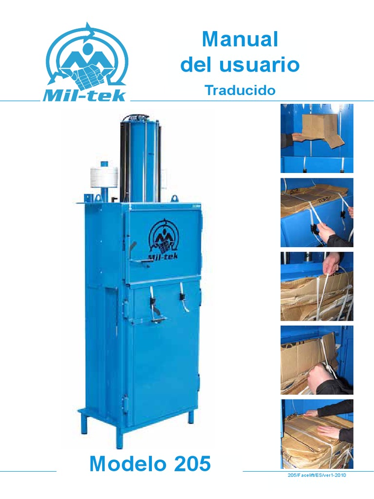 205 MANUAL MILTEK Mod 306 PDF Neumático Materiales