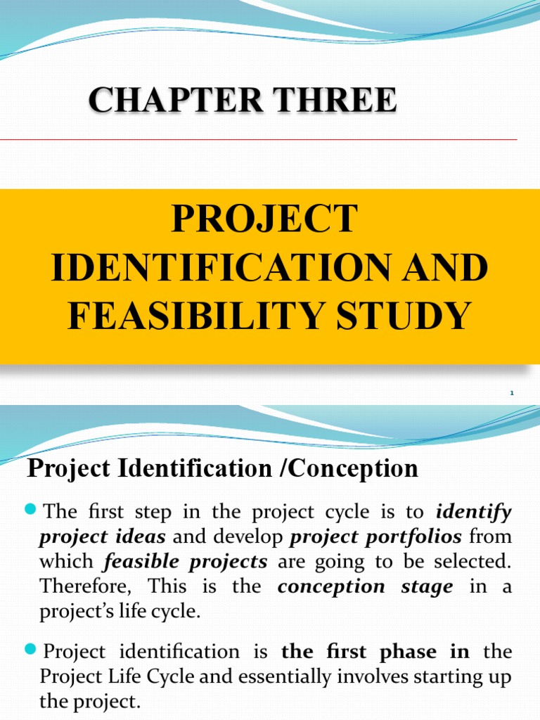 Chapter 3 project identification and feasibility download free pdf