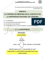 Sapiencia. Intro Med. Guia Unid 2. Carrera de Med en UNC