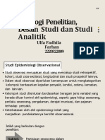 Silabus 4 (PPT 1-Metodologi Penelitian, Desain Studi Dan Studi Analitik)