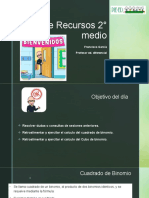 Aula de Recursos 2° Medio - Cuadrado y Cubo de Binomio