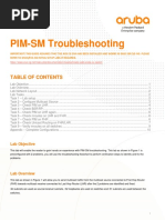 AOS-CX Simulator Lab - PIM-SM Troubleshooting Lab Guide