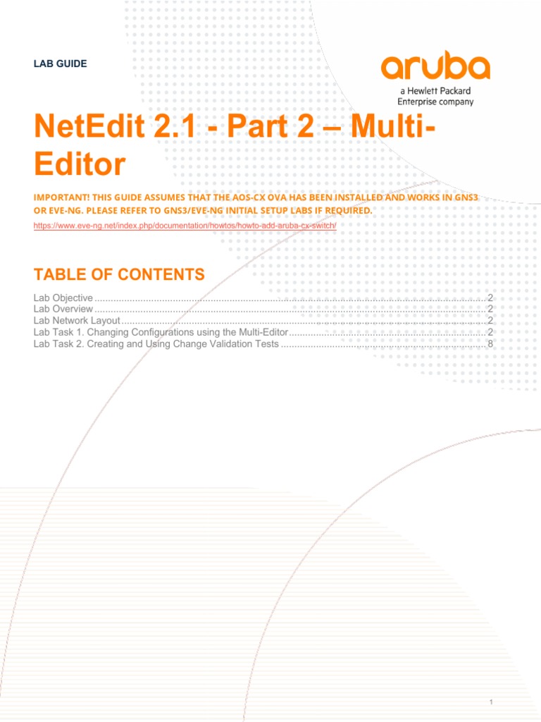 NetEdit 2.1 Multi-Editor Lab Guide | PDF | Command Line Interface ...