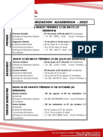 Calendarizacion 2022