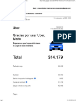 Viaje Uber mañana $14