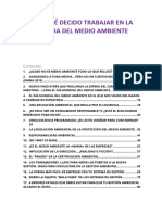 Por Qué Decido Trabajar en La Mejora Del Medio Ambiente