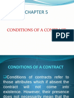 Chapter 5 Conditions of A Contract