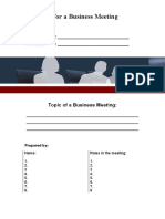 2 UAS - A Business Meeting Template