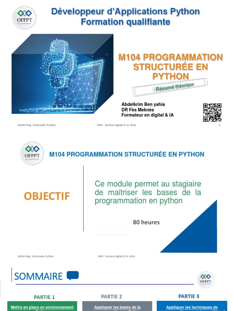 Formation Programmation Python 80h | PDF | Code source | Programme ...