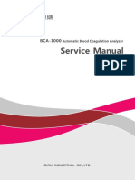 Service Manual of BCA-1000 Automatic Blood Coagulation Analyzer REV.2018-05