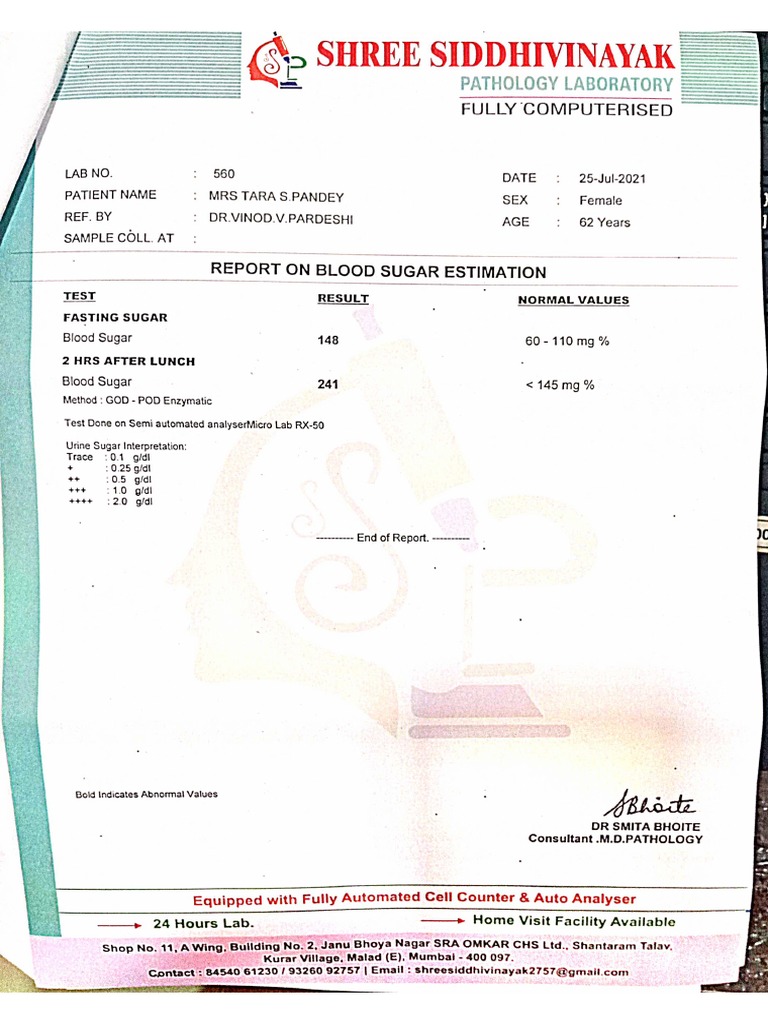Blood Test 2 | PDF