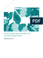 Sustainable Management of Natural Resources: - Mogana G