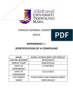 Lab Report CHM420 General Chemistry