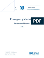 Emergency Medicine - Form 1