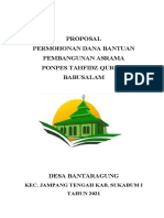 Proposal Pembangunan Asrama Pondok Pesantren Babusalam 1