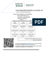 Comprobante de Covid 3ra Dosis